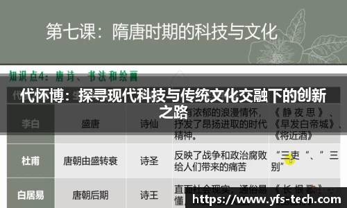 代怀博：探寻现代科技与传统文化交融下的创新之路